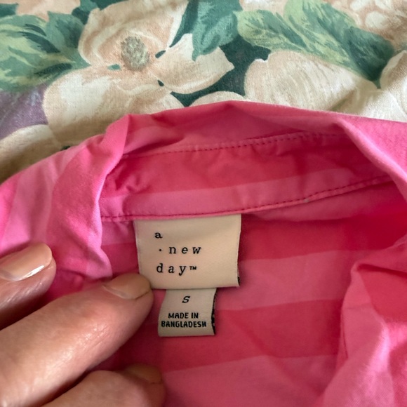 A New Day Bright Pink Striped Shirt - Picture 4 of 4